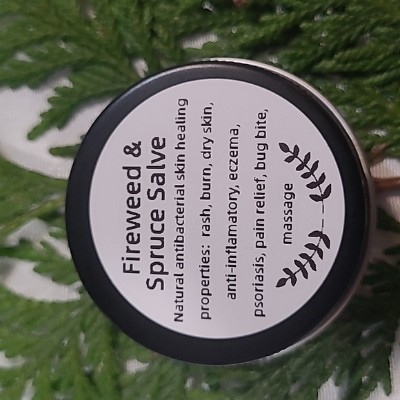 Fireweed/Spruce Salve, Dandelion/Frankinsence Salve, Cottonwoodbud/Pine Pitch - Picture 3 of 5